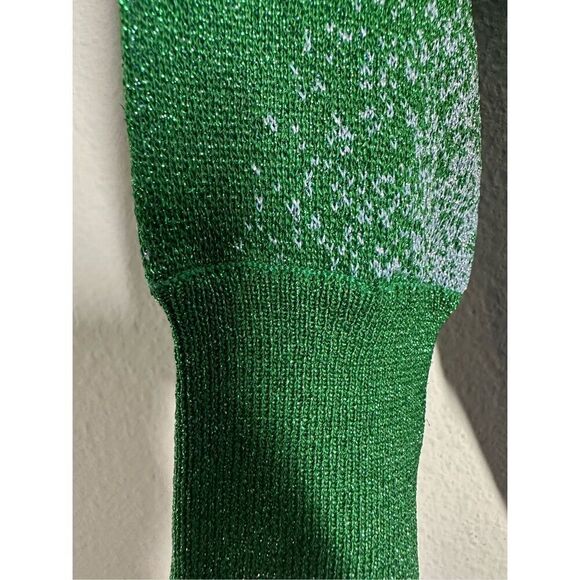 Maje Metallic Multicolor Full Zip Hooded Sweater Blue Purple Green SIZE S/M - Picture 5 of 14